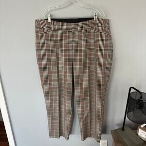 Ava & Viv High Rise Straight Leg Trousers Dress Pants Womens Plus Size 20W Plaid